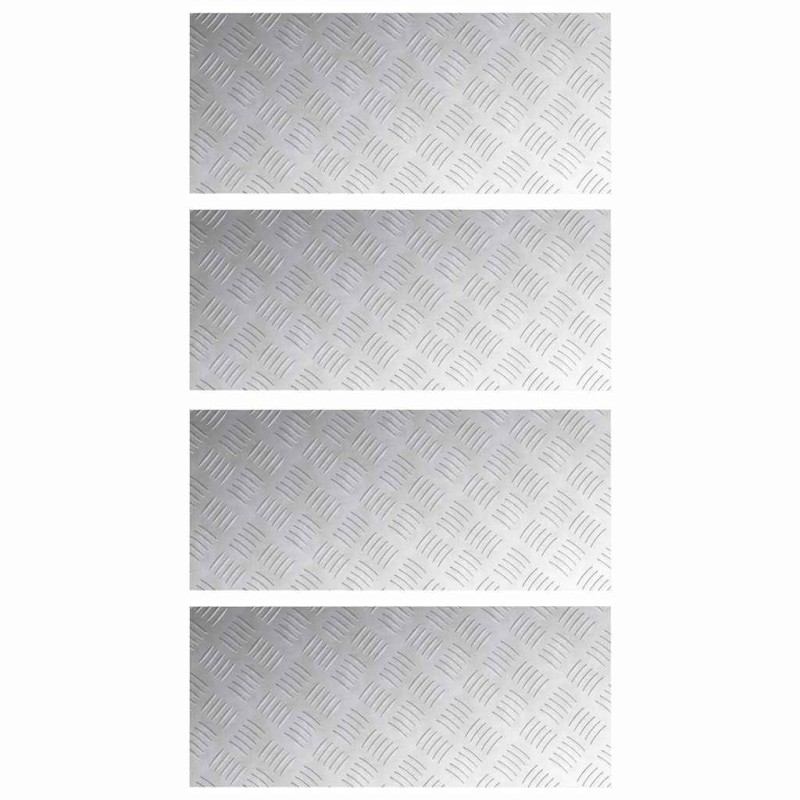vidaXL Σκαλοπάτι 4 τμχ. 70 x 30 cm Ασημί Αλουμίνιο Ορθογώνιος