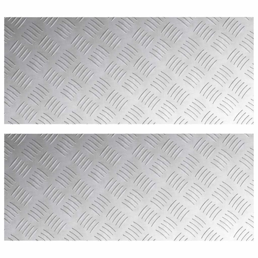 vidaXL Σκαλοπάτι 2 τμχ. 70 x 30 cm Ασημί Αλουμίνιο Ορθογώνιος