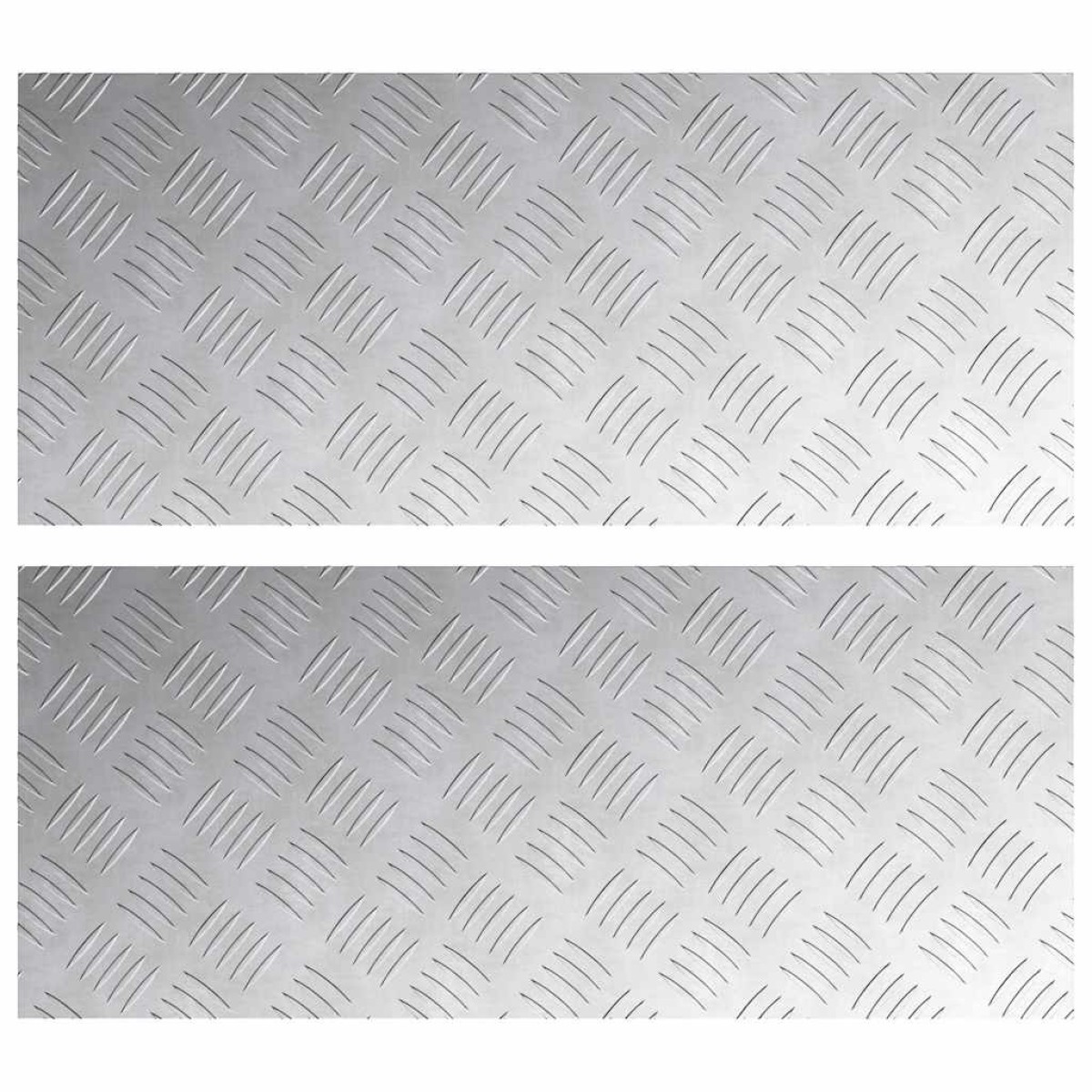 vidaXL Σκαλοπάτι 2 τμχ. 70 x 30 cm Ασημί Αλουμίνιο Ορθογώνιος