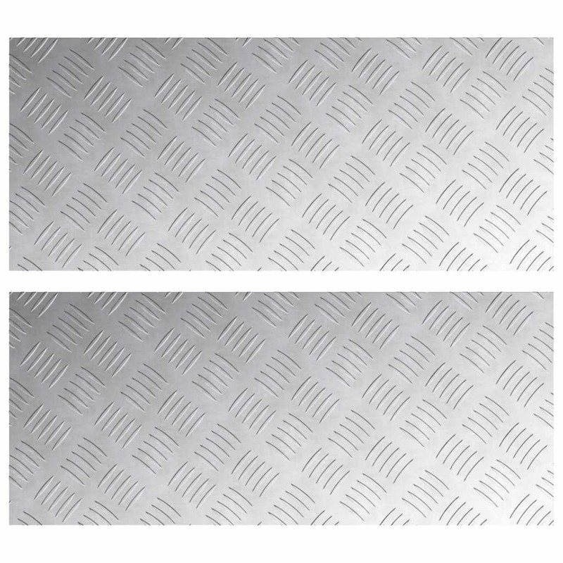 vidaXL Σκαλοπάτι 2 τμχ. 70 x 30 cm Ασημί Αλουμίνιο Ορθογώνιος