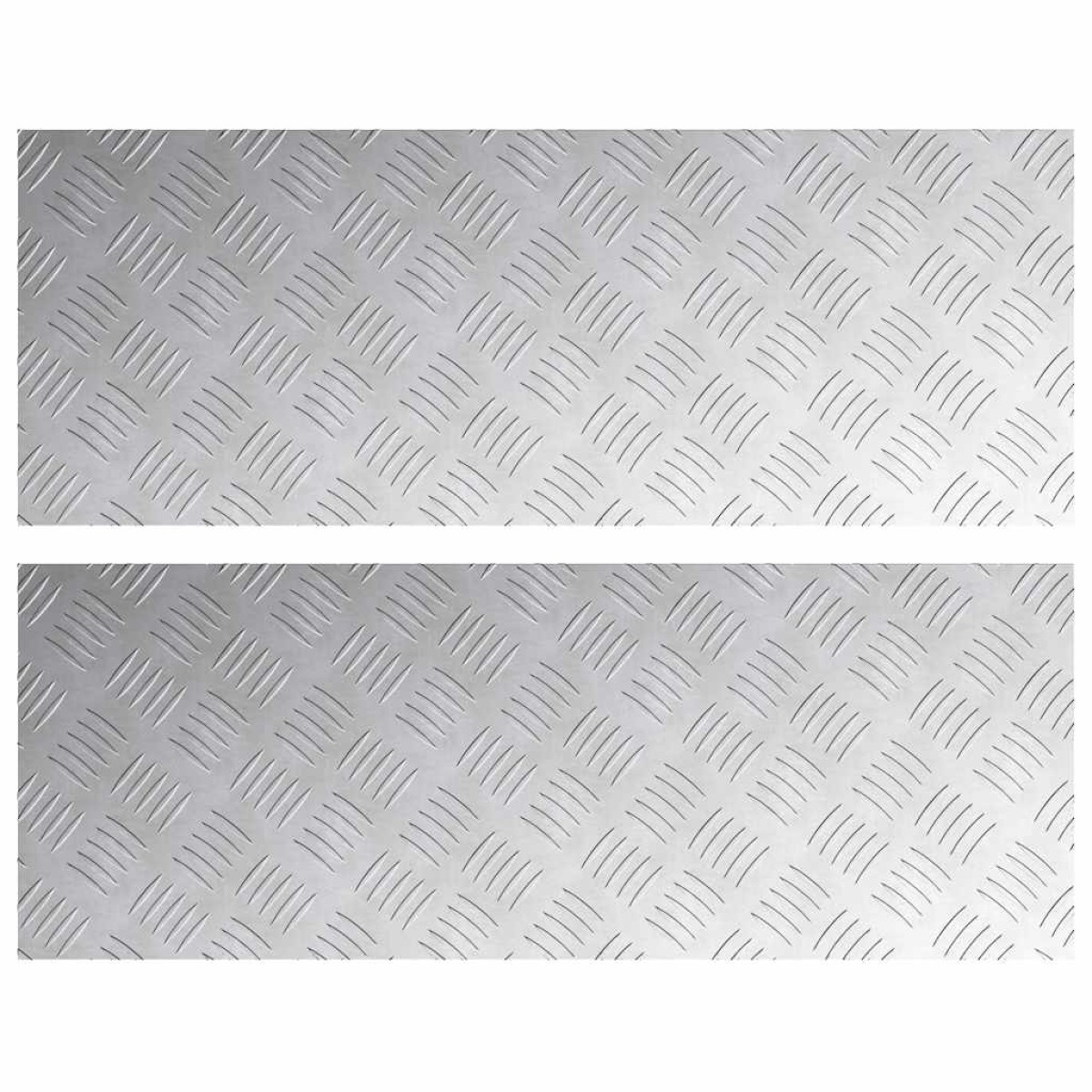 vidaXL Σκαλοπάτι 2 τμχ. 80 x 30 cm Ασημί Αλουμίνιο Ορθογώνιος