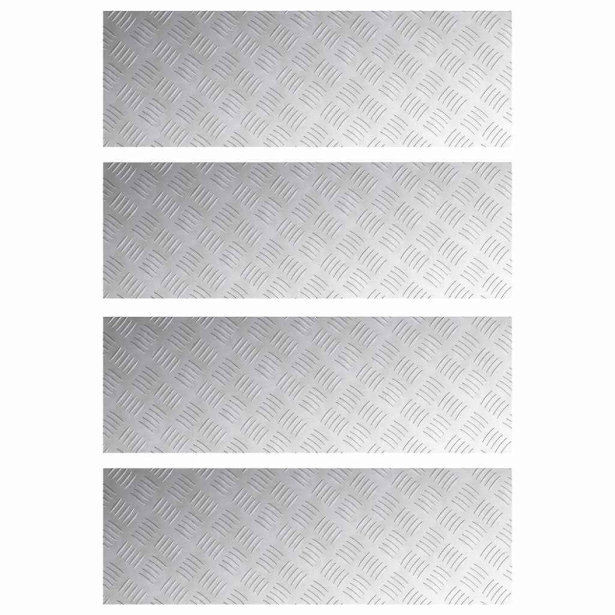 vidaXL Σκαλοπάτι 4 τμχ. 90 x 30 cm Ασημί Αλουμίνιο Ορθογώνιος