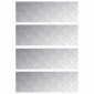 vidaXL Σκαλοπάτι 4 τμχ. 90 x 30 cm Ασημί Αλουμίνιο Ορθογώνιος