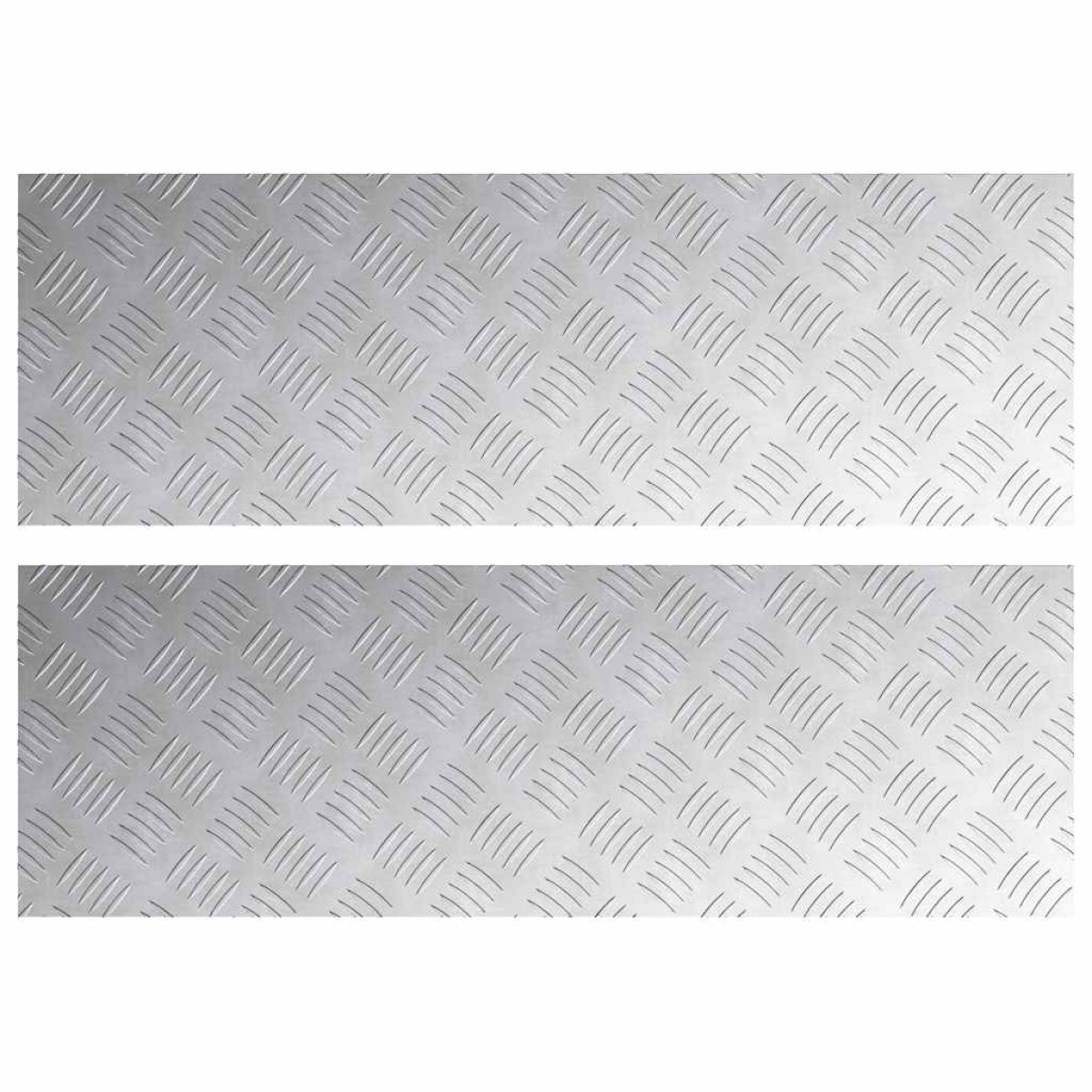 vidaXL Σκαλοπάτι 2 τμχ. 90 x 30 cm Ασημί Αλουμίνιο Ορθογώνιος