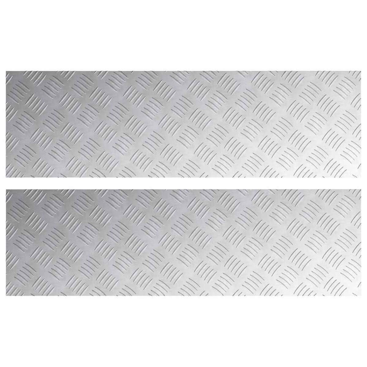 vidaXL Σκαλοπάτι 2 τμχ. 100 x 30 cm Ασημί Αλουμίνιο Ορθογώνιος