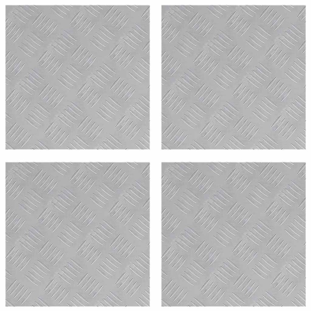 vidaXL Σκαλοπάτι 4 τμχ. 40 x 40 cm Ασημί Αλουμίνιο τετράγωνο