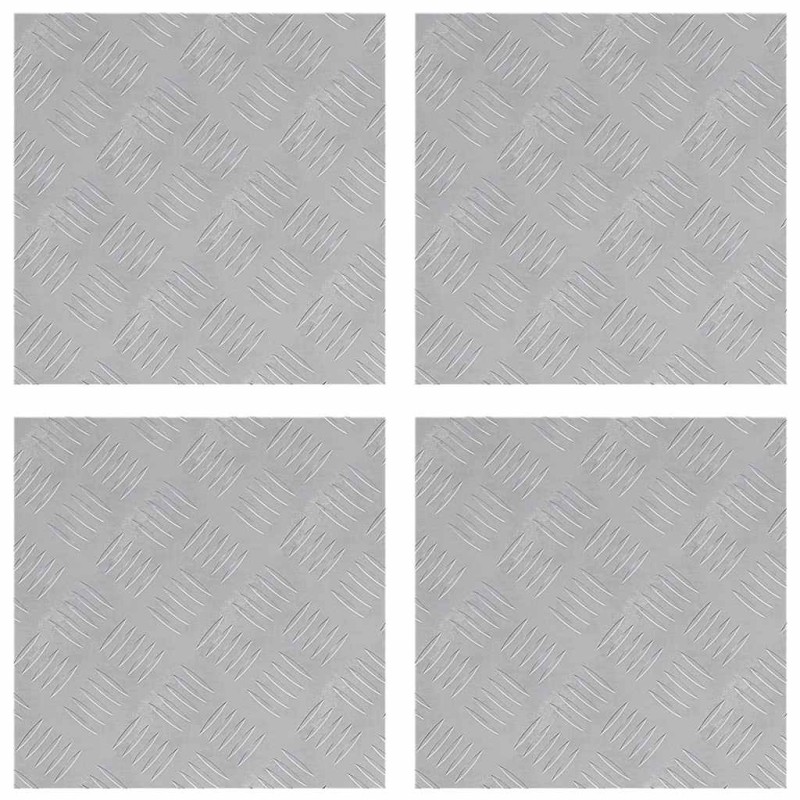 vidaXL Σκαλοπάτι 4 τμχ. 40 x 40 cm Ασημί Αλουμίνιο τετράγωνο