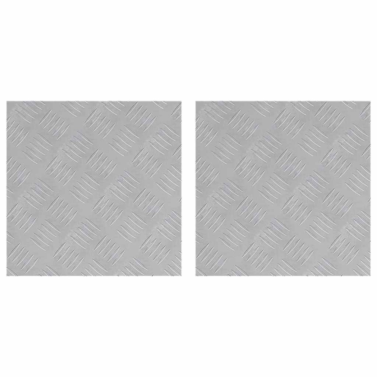 vidaXL Σκαλοπάτι 2 τμχ. 40 x 40 cm Ασημί Αλουμίνιο τετράγωνο