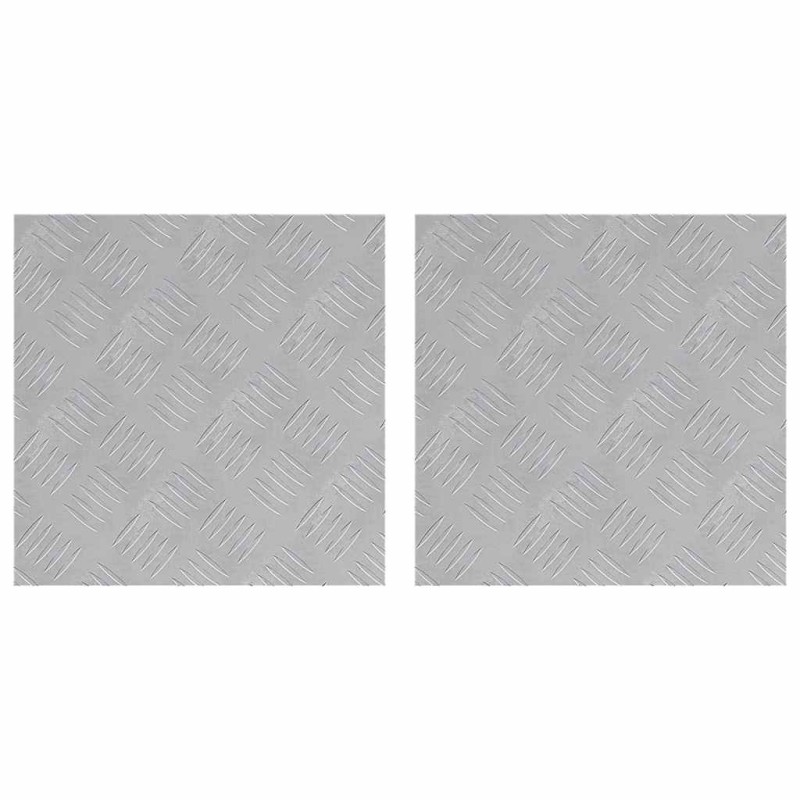 vidaXL Σκαλοπάτι 2 τμχ. 40 x 40 cm Ασημί Αλουμίνιο τετράγωνο