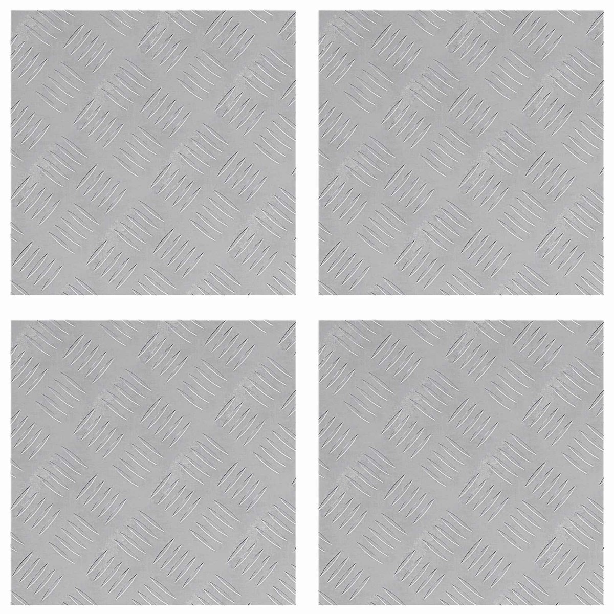 vidaXL Σκαλοπάτι 4 τμχ. 40 x 40 cm Ασημί Αλουμίνιο τετράγωνο