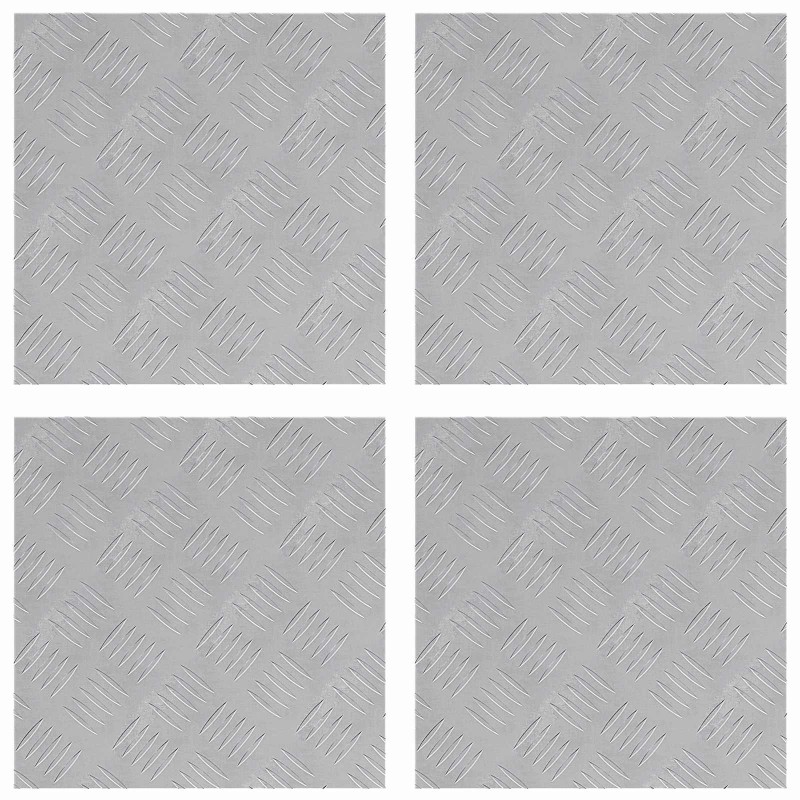 vidaXL Σκαλοπάτι 4 τμχ. 40 x 40 cm Ασημί Αλουμίνιο τετράγωνο