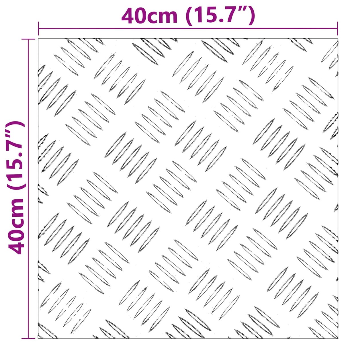 vidaXL Σκαλοπάτι 4 τμχ. 40 x 40 cm Ασημί Αλουμίνιο τετράγωνο
