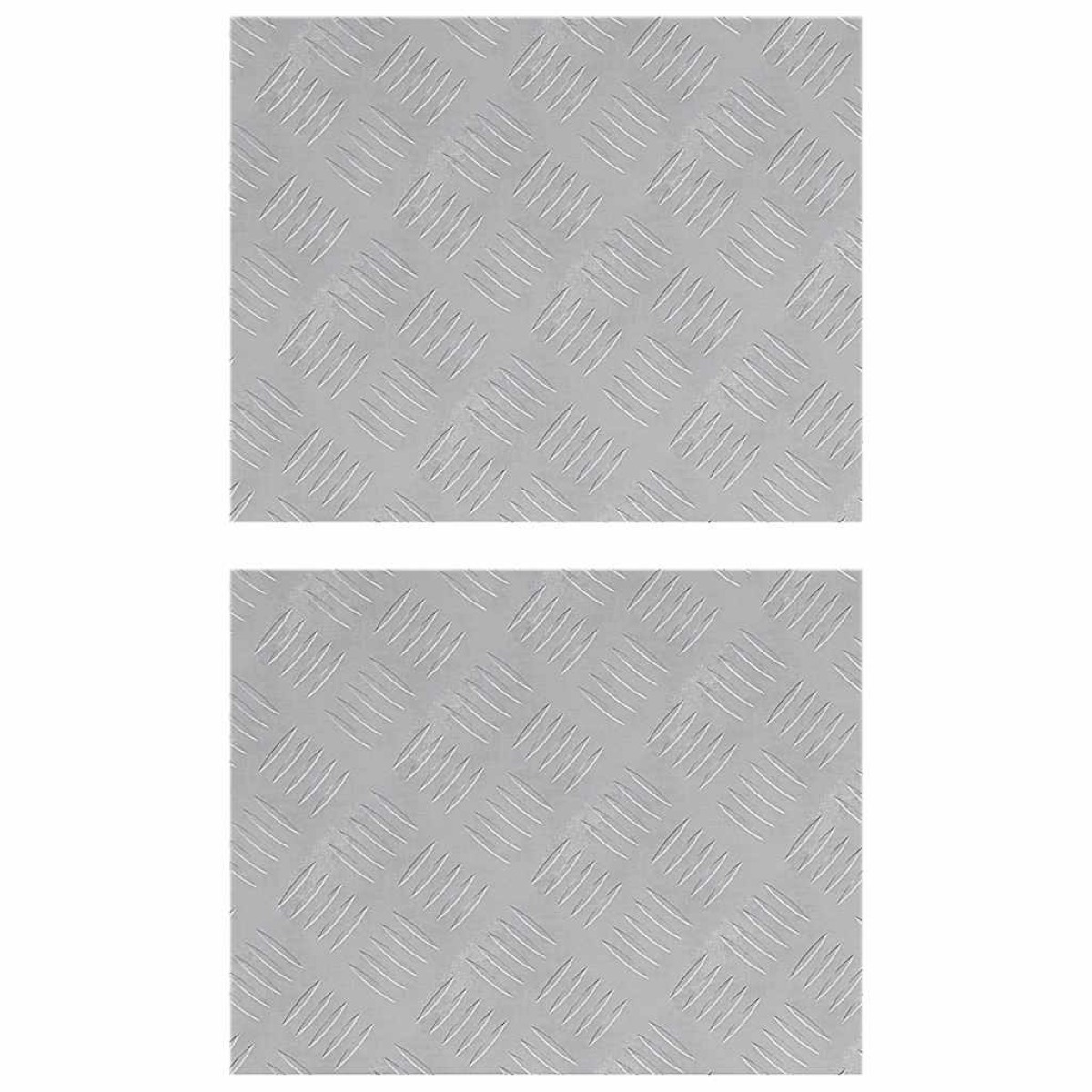 vidaXL Σκαλοπάτι 2 τμχ. 50 x 40 cm Ασημί Αλουμίνιο Ορθογώνιος