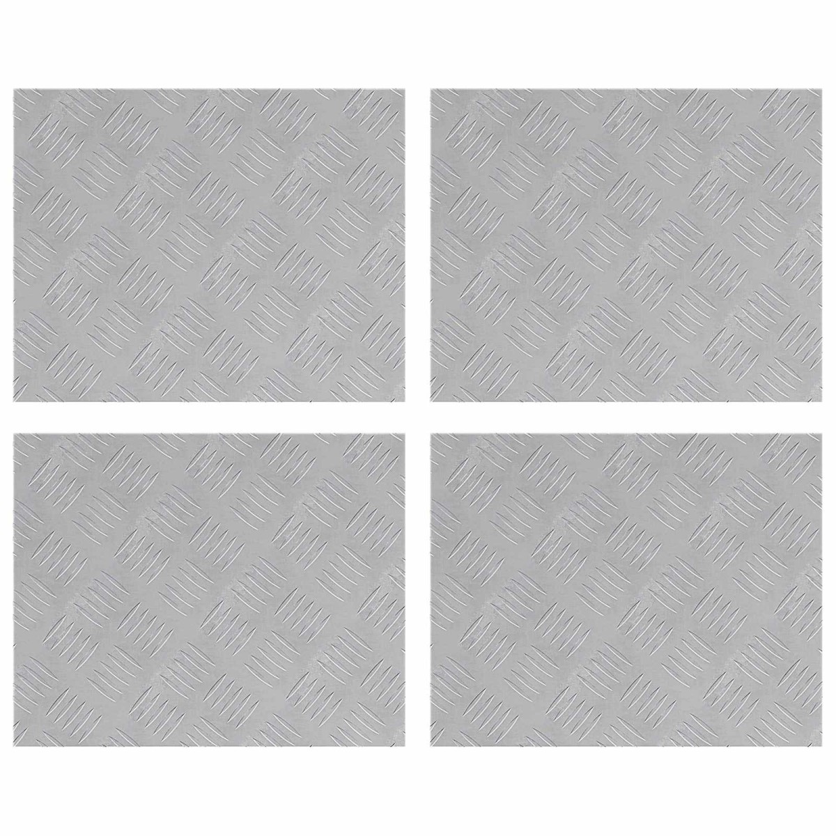 vidaXL Σκαλοπάτι 4 τμχ. 50 x 40 cm Ασημί Αλουμίνιο Ορθογώνιος