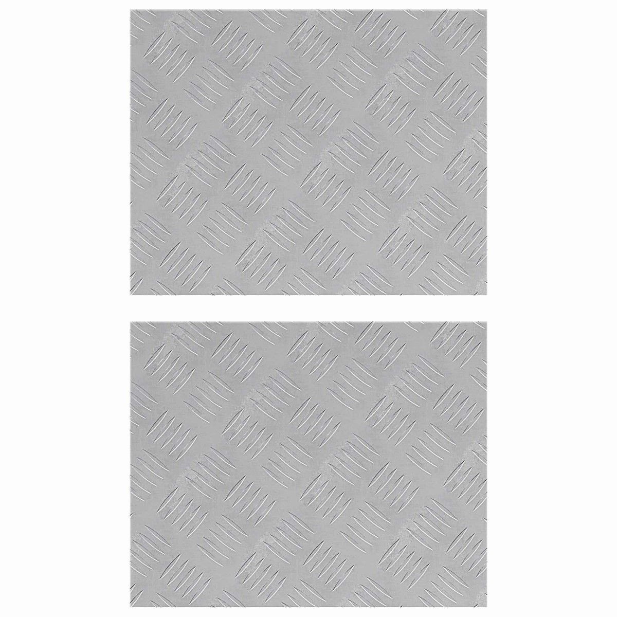 vidaXL Σκαλοπάτι 2 τμχ. 50 x 40 cm Ασημί Αλουμίνιο Ορθογώνιος