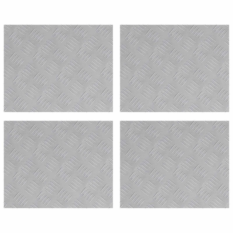 vidaXL Σκαλοπάτι 4 τμχ. 50 x 40 cm Ασημί Αλουμίνιο Ορθογώνιος