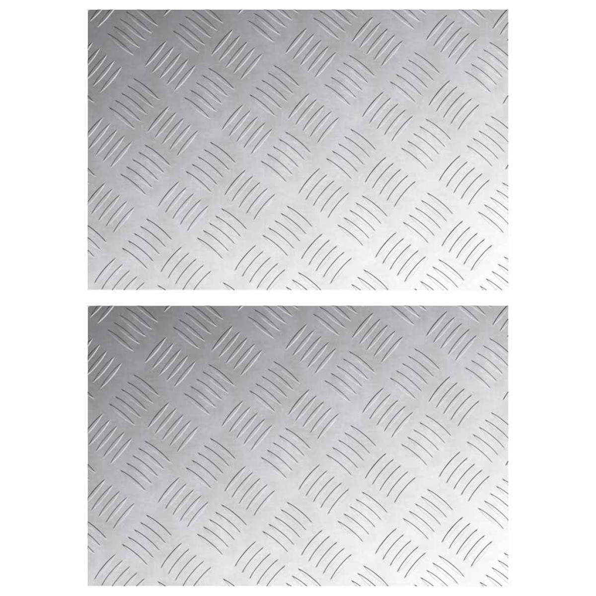 vidaXL Σκαλοπάτι 2 τμχ. 60 x 40 cm Ασημί Αλουμίνιο Ορθογώνιος