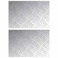 vidaXL Σκαλοπάτι 2 τμχ. 60 x 40 cm Ασημί Αλουμίνιο Ορθογώνιος
