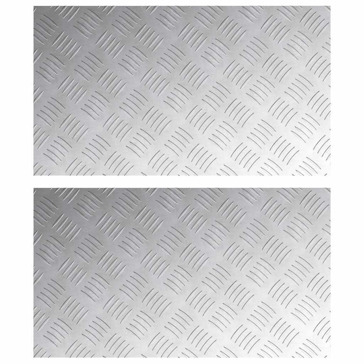 vidaXL Σκαλοπάτι 2 τμχ. 70 x 40 cm Ασημί Αλουμίνιο Ορθογώνιος