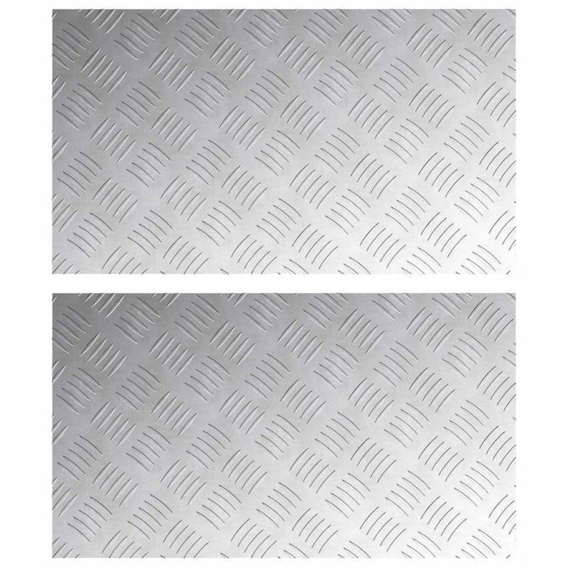 vidaXL Σκαλοπάτι 2 τμχ. 70 x 40 cm Ασημί Αλουμίνιο Ορθογώνιος