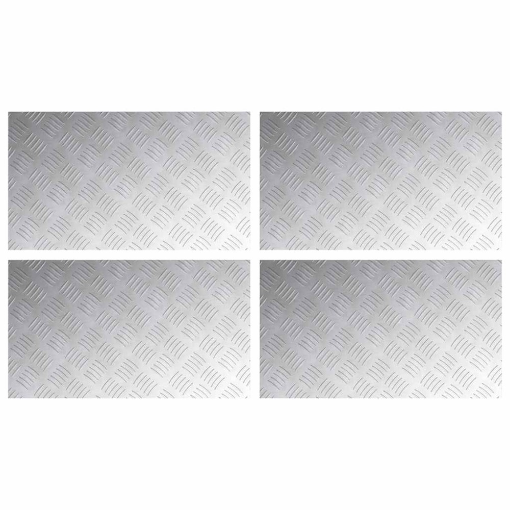 vidaXL Σκαλοπάτι 4 τμχ. 70 x 40 cm Ασημί Αλουμίνιο Ορθογώνιος
