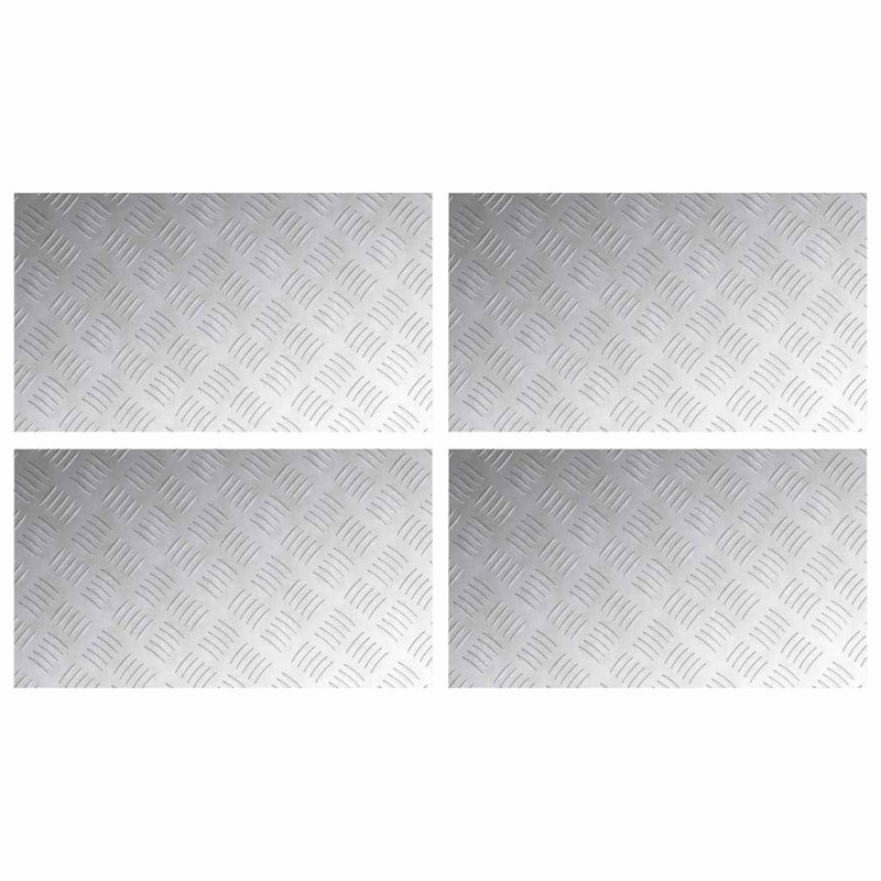 vidaXL Σκαλοπάτι 4 τμχ. 70 x 40 cm Ασημί Αλουμίνιο Ορθογώνιος