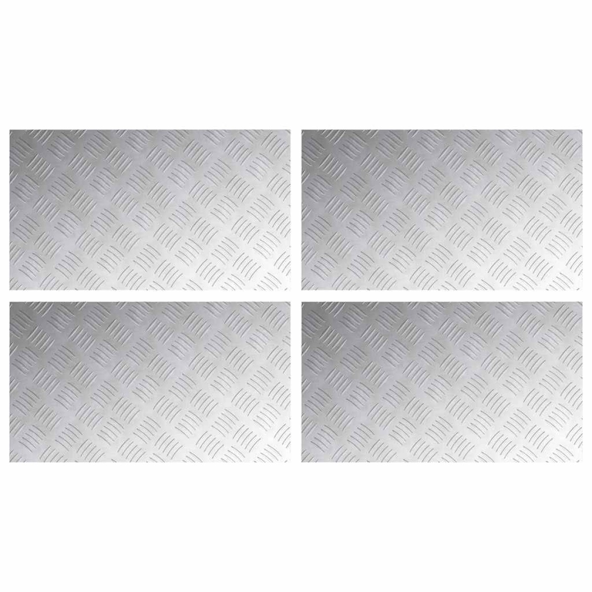 vidaXL Σκαλοπάτι 4 τμχ. 70 x 40 cm Ασημί Αλουμίνιο Ορθογώνιος