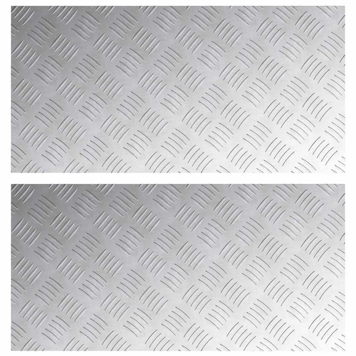 vidaXL Σκαλοπάτι 2 τμχ. 80 x 40 cm Ασημί Αλουμίνιο Ορθογώνιος