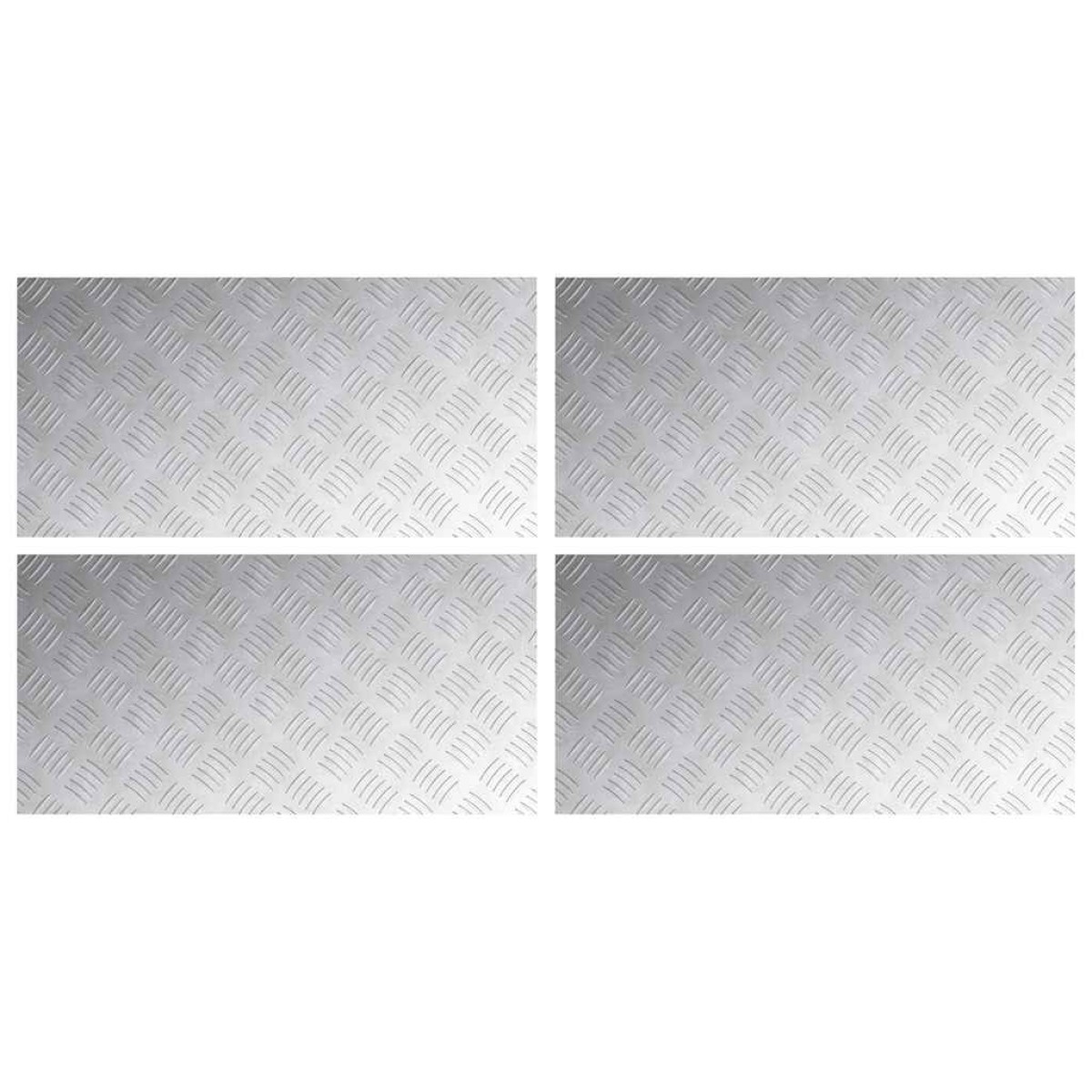 vidaXL Σκαλοπάτι 4 τμχ. 80 x 40 cm Ασημί Αλουμίνιο Ορθογώνιος