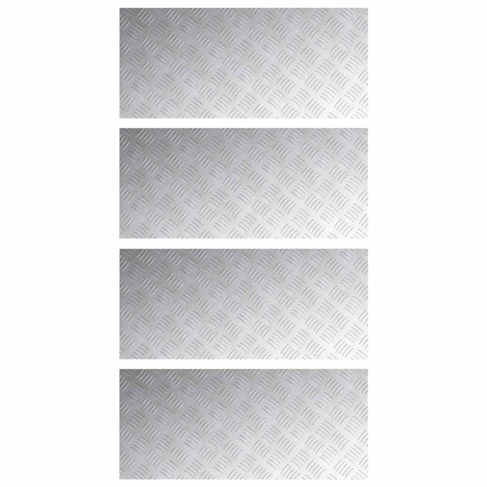 vidaXL Σκαλοπάτι 4 τμχ. 90 x 40 cm Ασημί Αλουμίνιο Ορθογώνιος