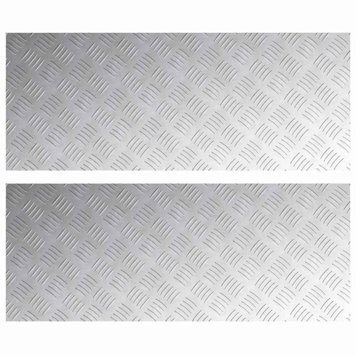 vidaXL Σκαλοπάτι 2 τμχ. 100 x 40 cm Ασημί Αλουμίνιο Ορθογώνιος