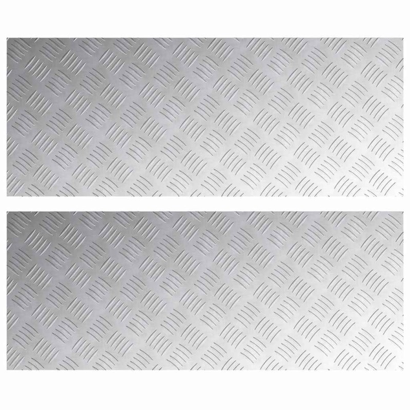 vidaXL Σκαλοπάτι 2 τμχ. 100 x 40 cm Ασημί Αλουμίνιο Ορθογώνιος