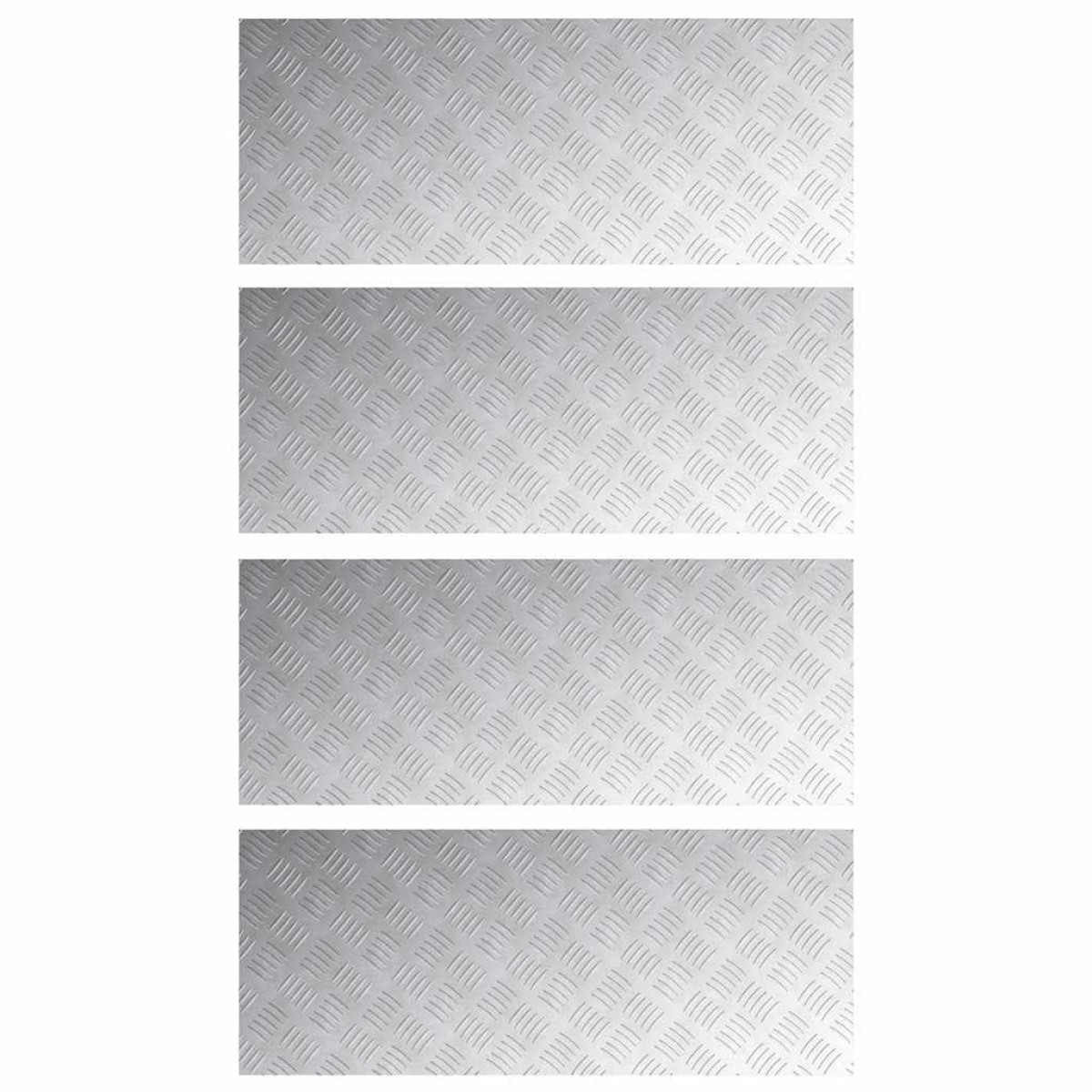 vidaXL Σκαλοπάτι 4 τμχ. 100 x 40 cm Ασημί Αλουμίνιο Ορθογώνιος