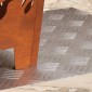 vidaXL Σκαλοπάτι 2 τμχ. 50 x 50 cm Ασημί Αλουμίνιο τετράγωνο