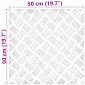 vidaXL Σκαλοπάτι 4 τμχ. 50 x 50 cm Ασημί Αλουμίνιο τετράγωνο