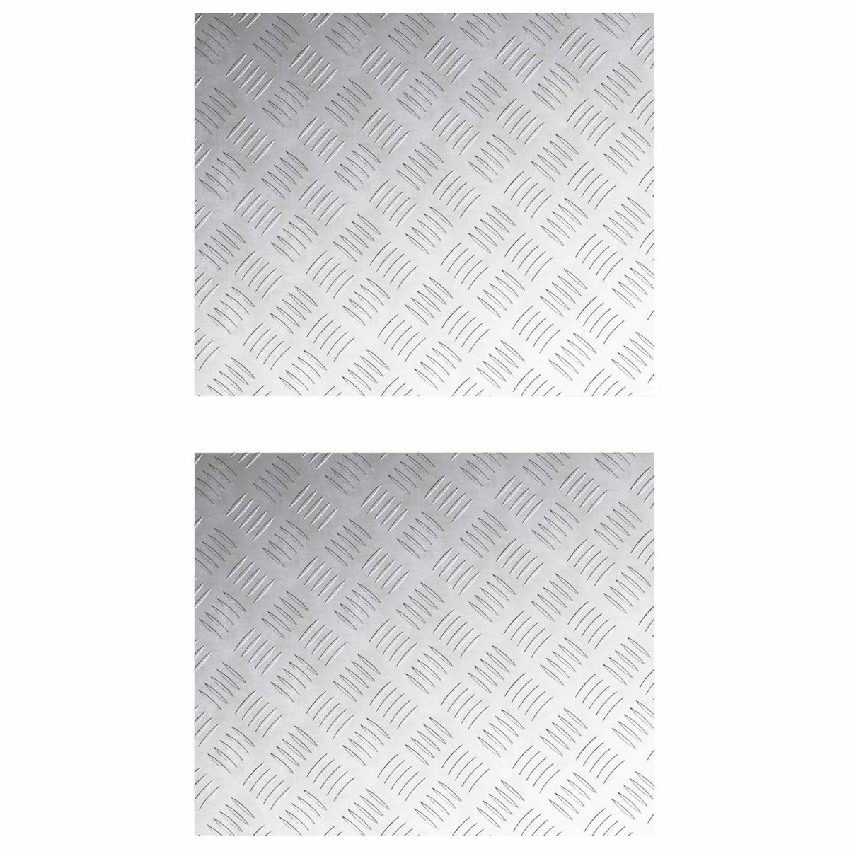 vidaXL Σκαλοπάτι 2 τμχ. 60 x 50 cm Ασημί Αλουμίνιο Ορθογώνιος