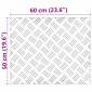 vidaXL Σκαλοπάτι 2 τμχ. 60 x 50 cm Ασημί Αλουμίνιο Ορθογώνιος