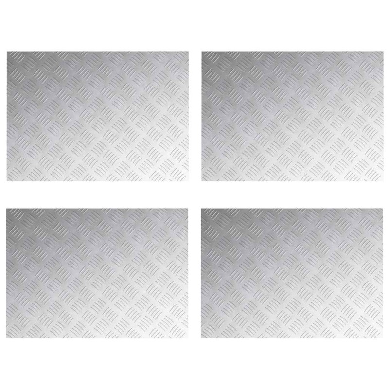 vidaXL Σκαλοπάτι 4 τμχ. 70 x 50 cm Ασημί Αλουμίνιο Ορθογώνιος