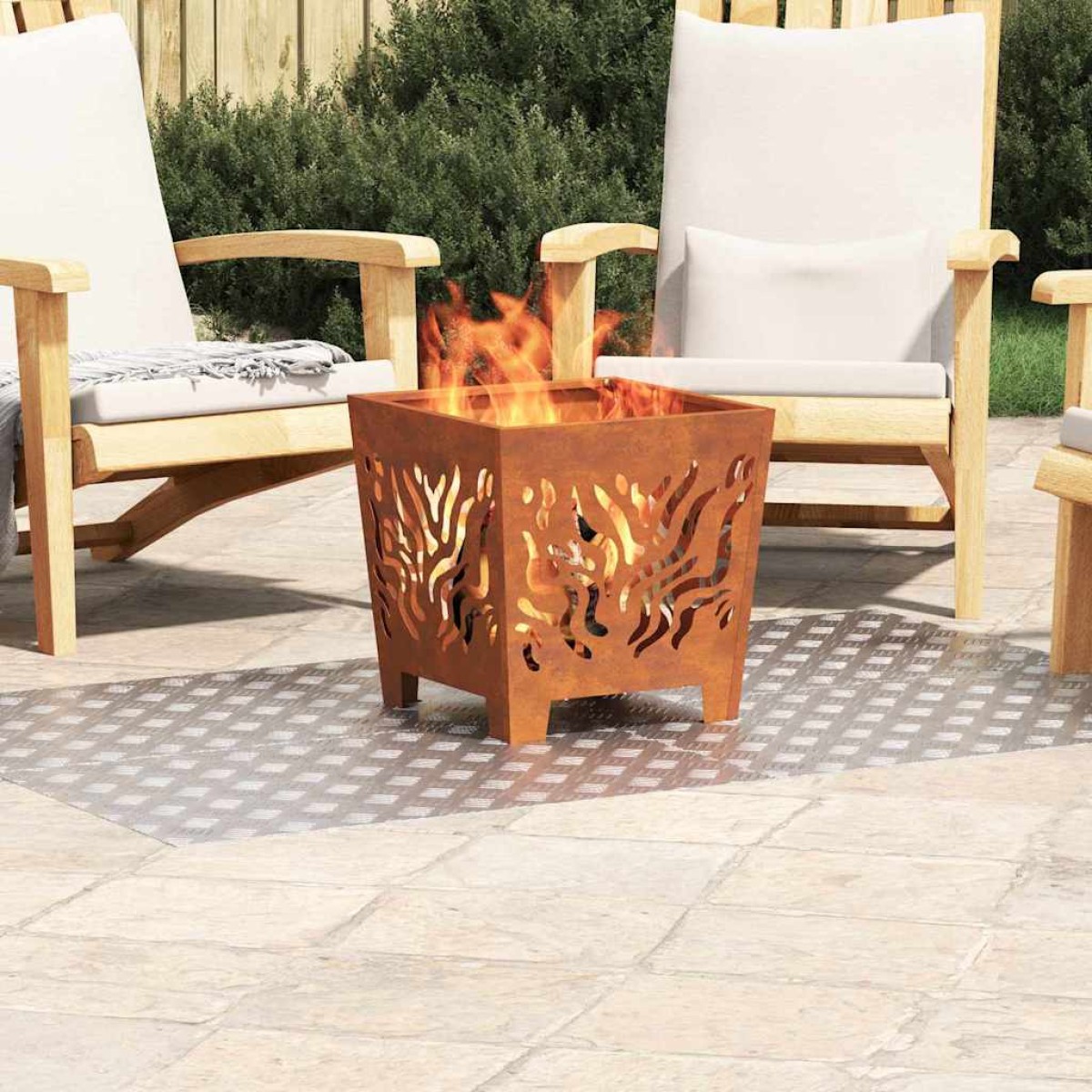 vidaXL Σκαλοπάτι 4 τμχ. 80 x 50 cm Ασημί Αλουμίνιο Ορθογώνιος