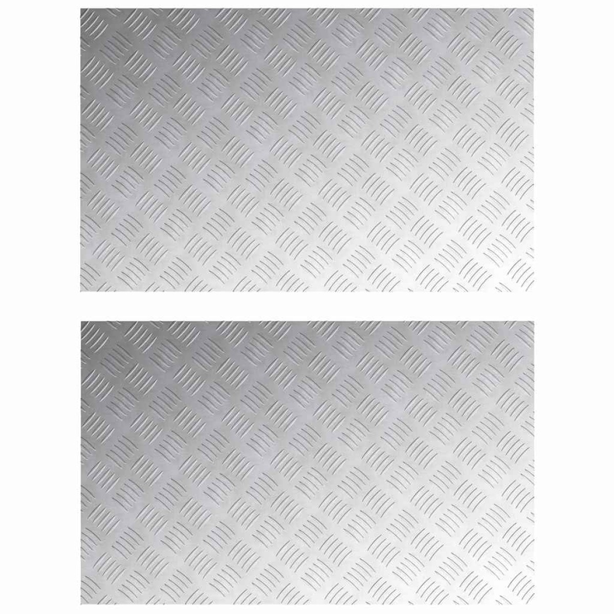 vidaXL Σκαλοπάτι 2 τμχ. 80 x 50 cm Ασημί Αλουμίνιο Ορθογώνιος