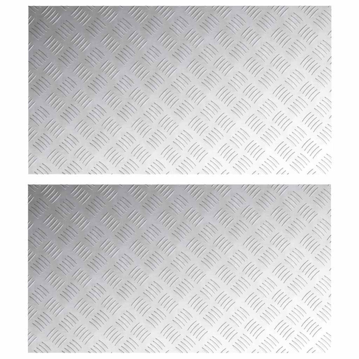 vidaXL Σκαλοπάτι 2 τμχ. 90 x 50 cm Ασημί Αλουμίνιο Ορθογώνιος