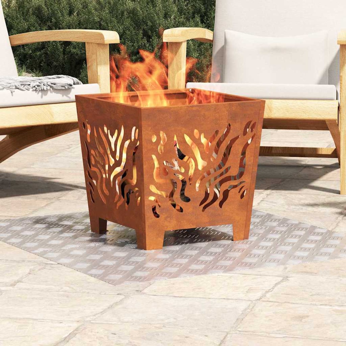 vidaXL Σκαλοπάτι 2 τμχ. 90 x 50 cm Ασημί Αλουμίνιο Ορθογώνιος