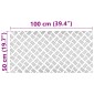 vidaXL Σκαλοπάτι 4 τμχ. 100 x 50 cm Ασημί Αλουμίνιο Ορθογώνιος