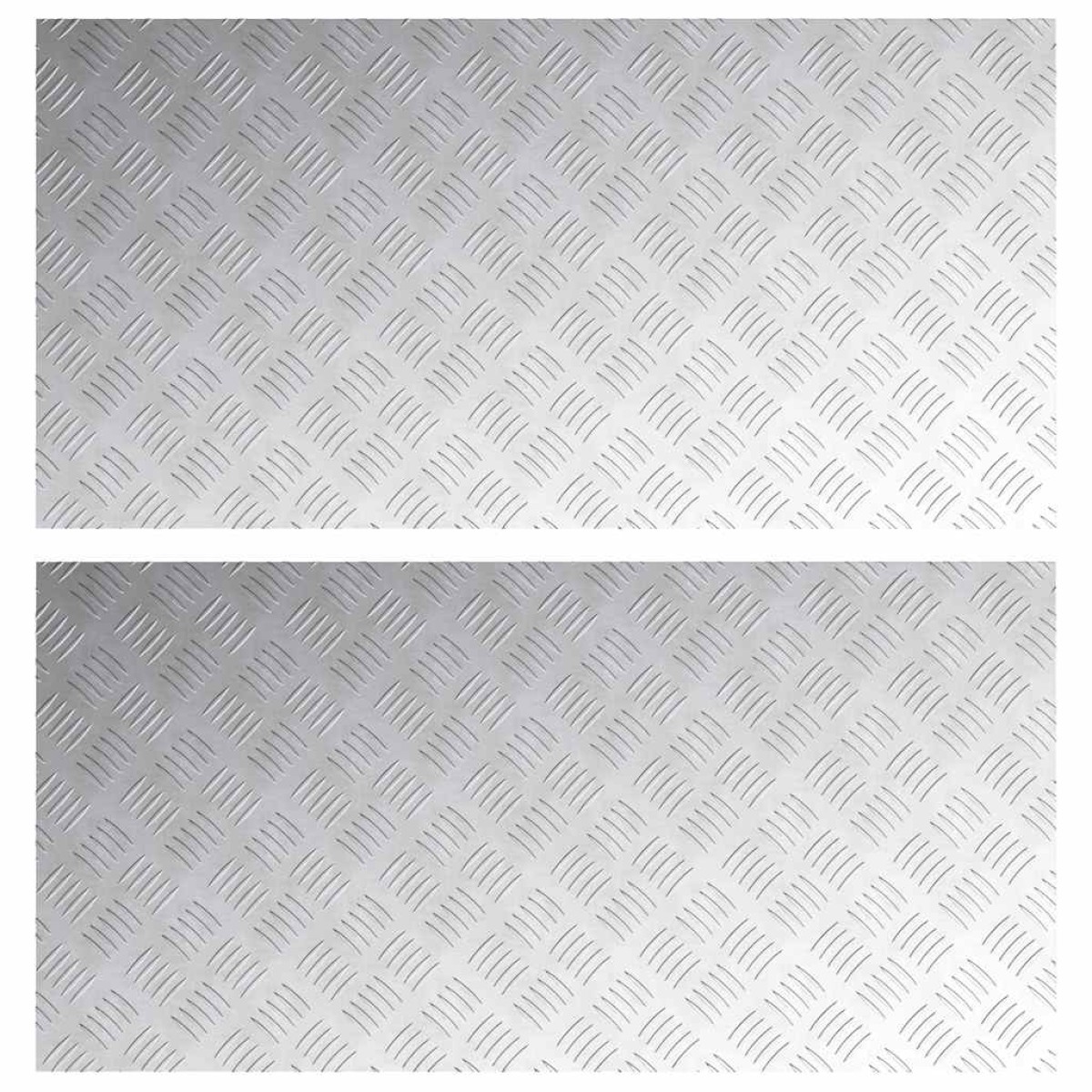 vidaXL Σκαλοπάτι 2 τμχ. 100 x 50 cm Ασημί Αλουμίνιο Ορθογώνιος