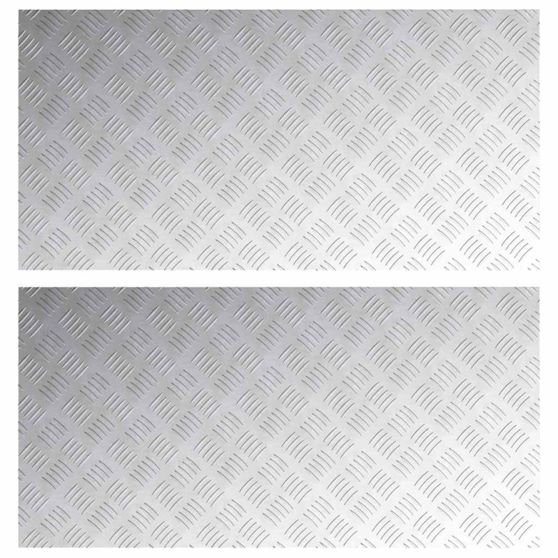 vidaXL Σκαλοπάτι 2 τμχ. 100 x 50 cm Ασημί Αλουμίνιο Ορθογώνιος