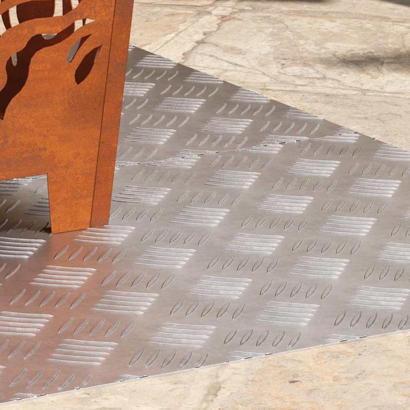 vidaXL Σκαλοπάτι 2 τμχ. 100 x 50 cm Ασημί Αλουμίνιο Ορθογώνιος