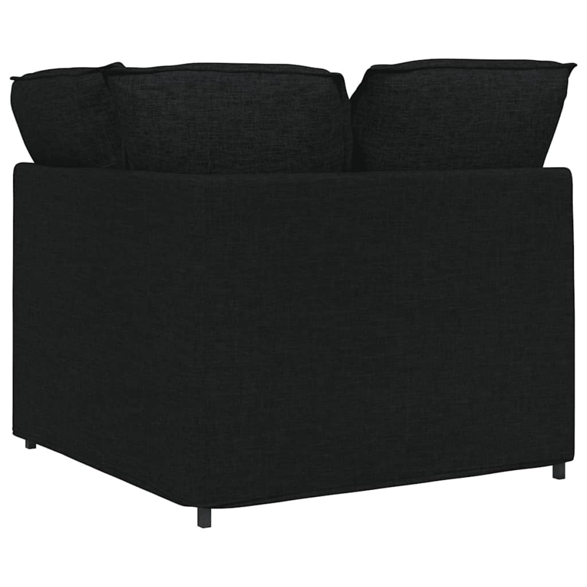 vidaXL Γωνιακός Καναπές με Μαξιλάρια Μαύρος 100 εκ.