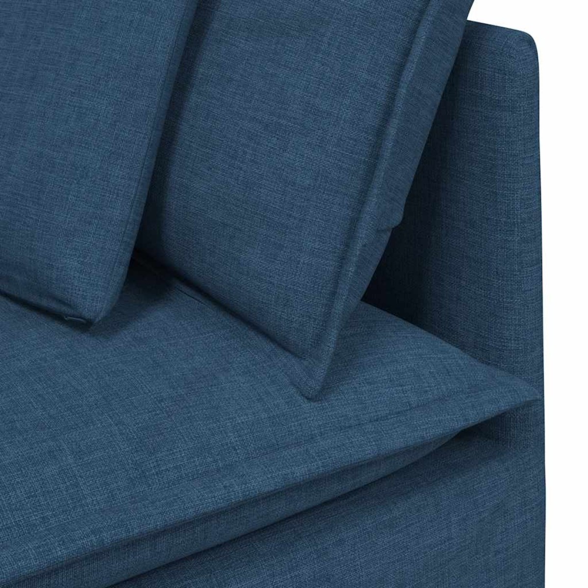 vidaXL Γωνιακός Καναπές με Μαξιλάρια Μπλε 100 εκ.