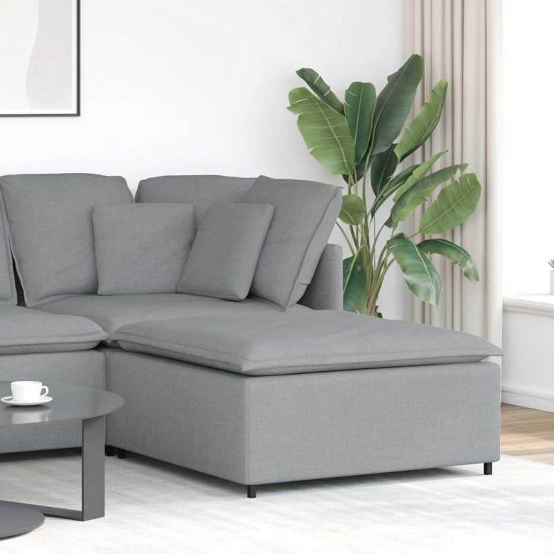 vidaXL Υποπόδιο Καναπέ Ανοιχτό Γκρι 100 x 100 x 48 εκ.