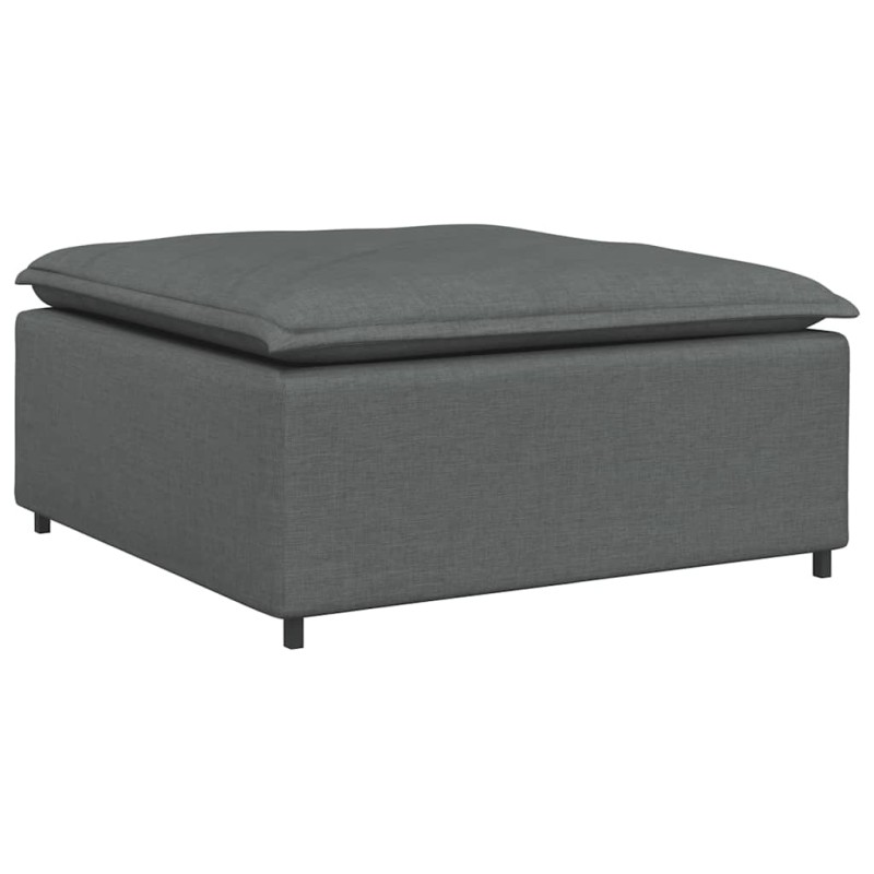 vidaXL Υποπόδιο Καναπέ Σκούρο Γκρι 100 x 100 x 48 εκ.